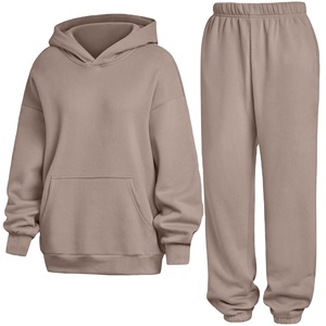 Conjunto de 2 piezas de chándal para correr de mujer personalizado al por mayor, ropa deportiva sencilla al por mayor para chándal de mujer de invierno - Product Image 6