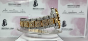 하이 퀄리티 럭셔리 남자의 스테인레스 스틸 힙합 시계 VVS Moissanite 다이아몬드 수제 설정 - Product Image 4