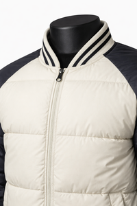 Blouson matelassé Varsity pour homme, blouson d'hiver matelassé, blouson Varsity personnalisé bicolore, blouson de baseball, fabrication OEM - Product Image 3
