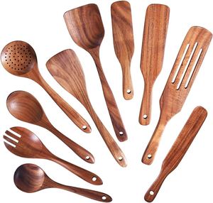 Cuchara de madera Tavetha Turner de diferentes formas Última cuchara hecha a mano de madera maciza Herramientas de cocina - Product Image 1