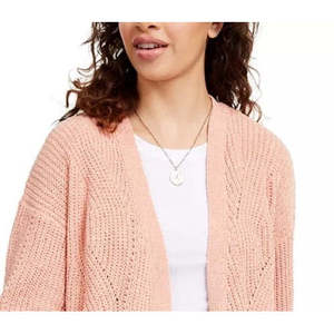 Cardigan Lungo in Ciniglia Hippie Rose Junior, Casual, Stampa Arancione con Decorazioni Ricamate, Taglia Media, Invernale/Autunnale, Lana e Cashmere - Product Image 3