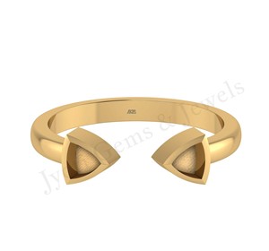 Anillo de bisel de leche materna ajustable para mujer de Plata de Ley 925 de buena calidad Banda de 5mm de trillón chapado en oro de 14 quilates para aniversario - Product Image 2