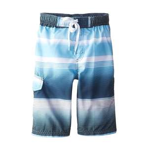 Short de bain à rayures pour hommes Short de plage à séchage rapide avec poches zippées et doublure en maille - Product Image 3
