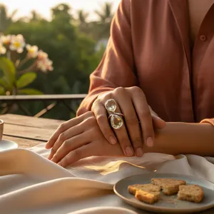 Bague moderne en argent 925 avec citrine naturelle, sertie clos, forme ovale, bijou pour femme, pierre de naissance de novembre, usage quotidien - Product Image 2