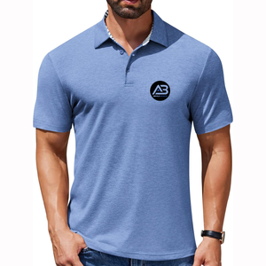 Polos de manga corta de la mejor calidad para hombre, estampado personalizado, nuevo diseño en tela de lona, precio bajo a la venta, patrón sólido - Product Image 4