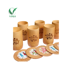 100% <b>Bamboo</b> Drinkware Eco-Conscious Tea <b>Cups</b> & Saucers for Everyday Use and Wholesale Needs - Product Image 1