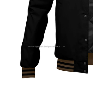 Custom Varsity Jacket MCACVJ-50 Stand Collar with Wool Body and Leather Sleeves Branded Letterman for <b>Promotions</b> - Product Image 6