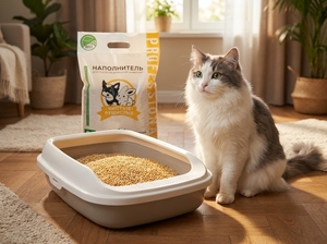 PureFluff Pro — Litière pour animaux de compagnie 100% naturelle à base de blé 5L - Product Image 3