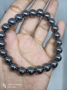 Hematite Bead <b>Bracelet</b> Polished Metallic Gemstone Jewelry Handmade Stretch Crystal <b>Bracelet</b> for Everyday Style and Wellness - Product Image 2
