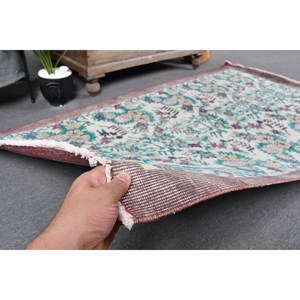 Grand Tapis Bohème en Laine Beige Vert 3.6X6.3 pieds Turc Classique Rectangle Patchwork Design pour Chambre à Coucher Tapis en Latex 4m - Product Image 3