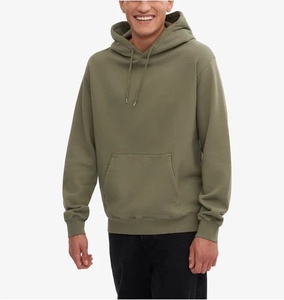 Sweat à capuche CVC à manches longues pour homme, couleur olive poudré, logo personnalisé, poche en polaire, exportation du Bangladesh, meilleure qualité, automne - Product Image 5