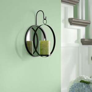 Compact Metal Wall Hanging <b>Candle</b> Holder Ideal For <b>Small</b> Spaces Apartments Studios And Cozy Interiors - Product Image 2