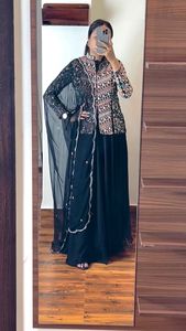 Designer Lehenga <b>Top</b> And Dupatta With Sequence Work - Product Image 5