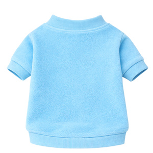 เสื้อสเวตเชิ้ตสุนัขผ้าฟลีซสีฟ้าอ่อน นุ่ม สบาย น้ำหนักเบา เสื้อผ้าสำหรับสัตว์เลี้ยงในฤดูหนาว สำหรับสุนัขพันธุ์เล็ก ดีไซน์ทันสมัย - Product Image 5