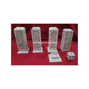 Tour d'encens en stéatite faite à la main, conception de sculpture de qualité supérieure, bonne forme carrée polie pour cadeau d'entreprise - Product Image 1