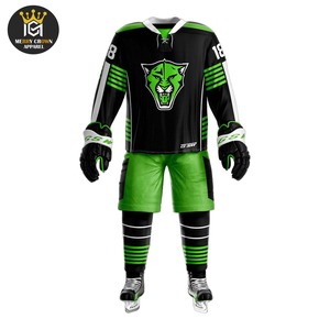 Uniforme de hockey sur glace en polyester 100% de conception la plus populaire pour adultes ensembles de taille plus - Product Image 2