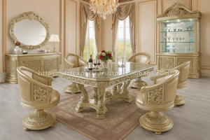 Ensemble de table à manger de luxe personnalisé Collection de meubles de salle à manger victorienne de qualité supérieure Style Grand Palais détachable - Product Image 6