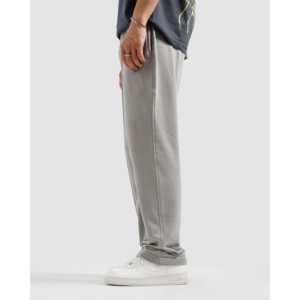 Pantalon cargo plissé gris acier, style évasé décontracté en tissu éponge respirant, taille mi-haute, taille XL, idéal pour l'automne - Product Image 4