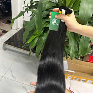 Extension de cheveux humains crus Cheveux indiens crus vierges en vrac Cheveux droits soyeux naturels non traités en vrac - Product Image 3