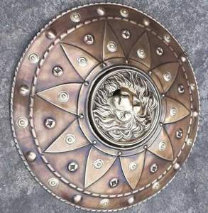 Guerrier médiéval en bois Viking rond Dragon Face Shield - Product Image 3