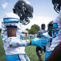 Guantes de Fútbol Americano Juvenil para Niños y Niñas - Receptor Abierto, Fútbol Americano con Bandera, Agarre Adhesivo, Malla Transpirable, Ecológicos, Alta Calidad
