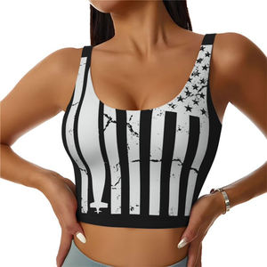 Sujetador Deportivo de Yoga para Mujer, Cuello en U, Cintura Alta, Sublimación, Spandex, Poliéster, Soporte Frontal Alto, Transpirable, Ligero, Ecológico - Product Image 4