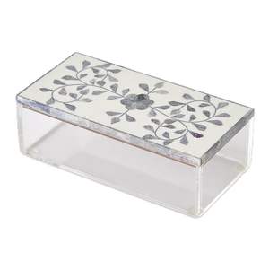 Boîte à chocolat en bois et acrylique de style arabe avec incrustation de nacre, spécial fête des mères, vaisselle pour le Ramadan, emballage cadeau pour l'Aïd - Product Image 1