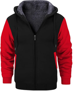 <b>Mens</b> <b>Fleece</b> Lined Pullover Hoodie <b>Thick</b> Hooded Jacket Winter Warm Casual Solid Digital Printing Athletic Sweatshirt - Product Image 1