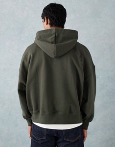 Sweat à Capuche Surdimensionné Lavé à l'Acide, Poids Lourd, Coupe Boxy, Streetwear, Pull à Capuche à la Mode avec Écusson Brodé Fournisseur Logo Personnalisé - Product Image 3