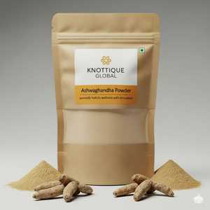 Radice naturale Ashwagandha polvere raccolta da fattorie biologiche per preparazioni tradizionali e culinarie dall'India - Product Image 3