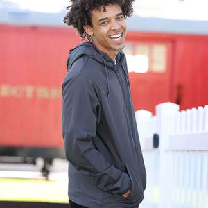 2023 alta calidad OEM impermeable personalizado impresión Logo poliéster cortavientos Sudadera con capucha hombres deportes al aire libre chaqueta de Golf - Product Image 2