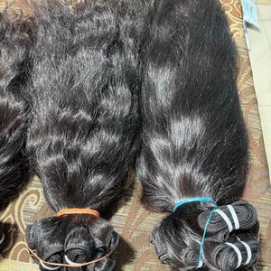 Cheveux vierges indiens de haute qualité, non traités, naturels, Remy, en mèches, double trame, doux, sains, approvisionnement direct, 100g - Product Image 3