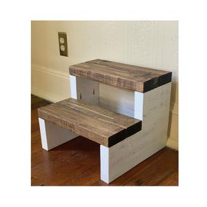 Heavy Duty <b>Wooden</b> Step <b>Stool</b> with Reinforced Timber Frame Perfect for High Cabinets Pantry Shelves and Household Utility - Product Image 6