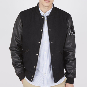 Meilleure Veste de Baseball Hiver Homme Style Hip Hop Fine à Capuche 100% Nylon Broderie Frontale Décoration Letterman Coupe-Vent - Product Image 1