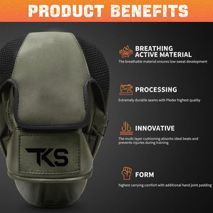 Boxing Gear MMA Punching Leather <b>Focus</b> <b>Pads</b> Training <b>Focus</b> <b>Pads</b> Kickboxing Thai Boxing <b>Pads</b> - Product Image 5