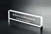 Placa de Identificación Personalizada de Acrílico Plástico Ecológico y Duradero, Grabada, para Joyería, Precio de Fábrica
