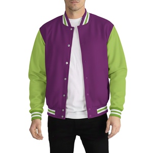 Chaquetas Varsity Personalizadas de Alta Calidad con Logotipo Bordado, Chaqueta Varsity de Cuero con Mangas Completas de Algodón, Chaquetas de Béisbol para Hombre - Product Image 4