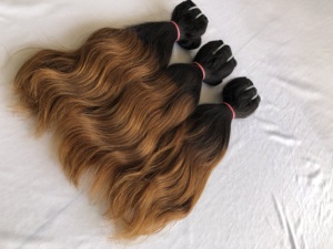 Directo indio de alta calidad 14 ''para mechones ondulados Ombre extensión de cabello Remy virgen de templo indio crudo precio al por mayor de un solo donante - Product Image 3