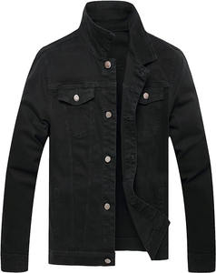 Veste en jean déchirée tendance sur mesure en gros pour hommes, élégante - Product Image 6