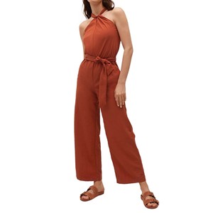 100% coton combinaison femme Fitness danse Gym qualité 2 pièces combinaison vêtements de sport barboteuses sans manches combinaison Yoga ensembles filles - Product Image 1