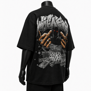 T-shirt surdimensionné personnalisé avec motif anime pour homme, en coton délavé vintage, style streetwear, coupe ample, imprimé japonais, hip-hop, décontracté, été - Product Image 4