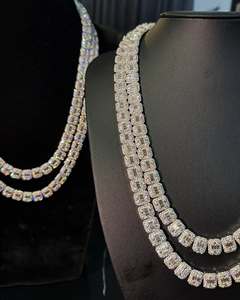 จี้เพชรโมอิสซาไนต์ VVS เงินแท้ 925 ขนาด 18 มม. ความยาว 22 นิ้ว ทองคำขาว 14K ทรงปรินเซสคัท สไตล์ฮิปฮอป สำหรับทั้งชายและหญิง รับรองโดย IGI - Product Image 5