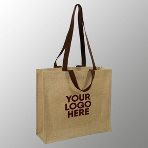 Bolsa de yute con asas largas y cortas de algodón - Product Image 4