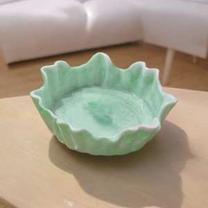 Bols en époxy et résine bol de service à salade nouveau Design bol en résine de service fait à la main maison et jardin cuisine et personnalisation de table - Product Image 4