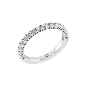 Bague de luxe en argent et diamant VVS Original Moissanite Half Eternity Band Custom Fine Jewelry for Women OEM ODM From a Manufacturer - Product Image 1