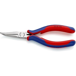 Alicates de agarre para electrónica KNIPEX, 145 mm de longitud total, mandíbulas planas y redondas, forma 8, empuñaduras multicomponentes para pesca - Product Image 1