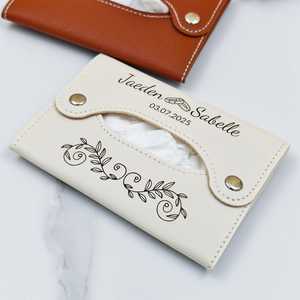 Organizador de pañuelos de cuero personalizado, regalos de damas de honor para mesa de boda grabados, servilletas de fiesta para mujer, bolsas para servilletas de fiesta, 2017 - Product Image 2
