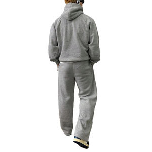 Conjunto Deportivo Personalizado de Moda para Hombre, Sudadera Holgada con Hombros Caídos y Pantalones Deportivos Holgados, 100% Algodón Felpa, para Invierno - Product Image 2