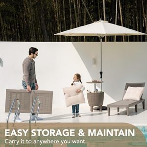 كرسي استلقاء بلاستيكي للشاطئ والحدائق وأثاث حمام السباحة - Product Image 5