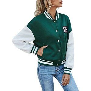 Venta al por mayor en blanco bombardero chaqueta universitaria hombres Letterman logotipo personalizado Pu mangas Varsity chaqueta hombres Stand lana moda - Product Image 4